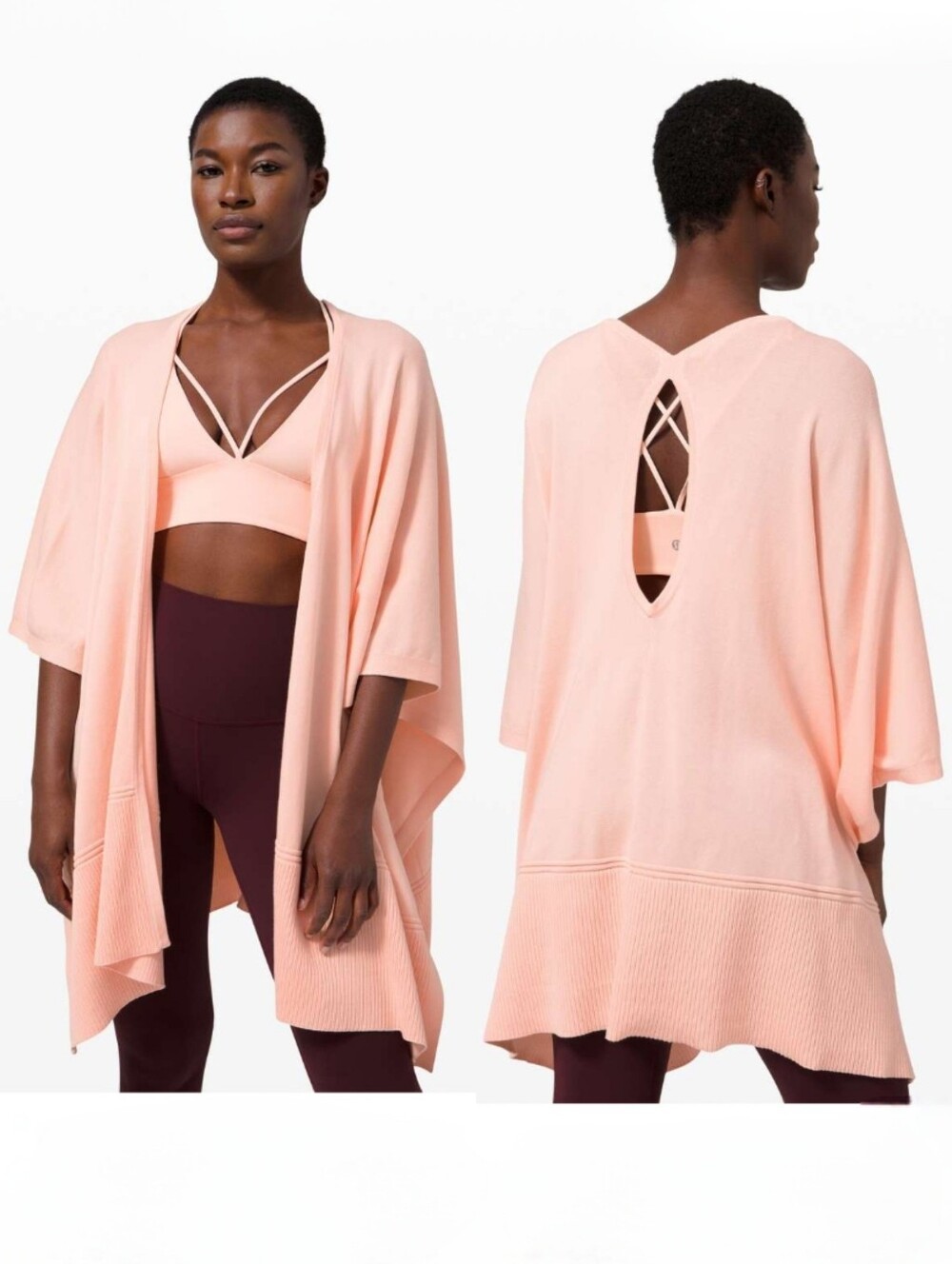 Lululemon Key to Warmth Wrap Sweater Ballet Slipper Pink OS